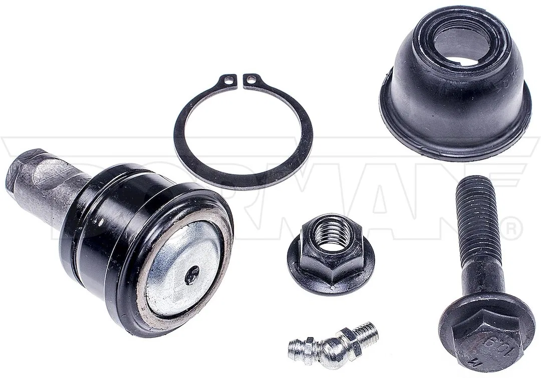 B7257 – DORMAN Ball Joint, OE Replacement 18 Millimeter Stud Diameter With Nut/ Bolt/ Snap Ring And Zerk Fitting